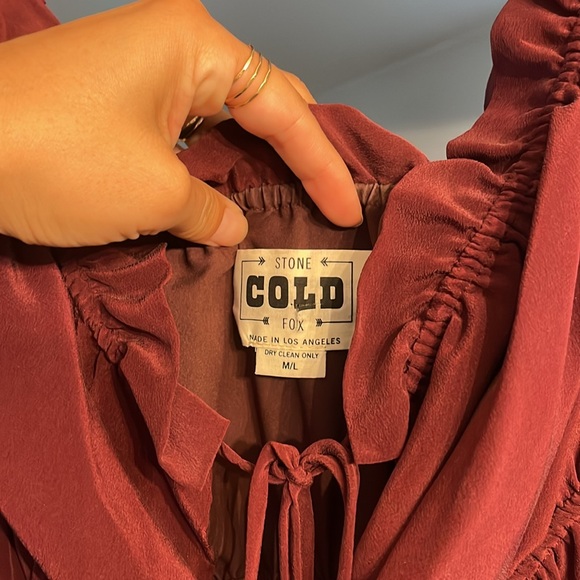 Stone Cold Fox ‘River’ burgundy dress M/L - Picture 4 of 4